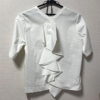 ルシェルブルー(LE CIEL BLEU)の【新品】ルシェルブルー バックフリルtシャツ(Tシャツ(半袖/袖なし))