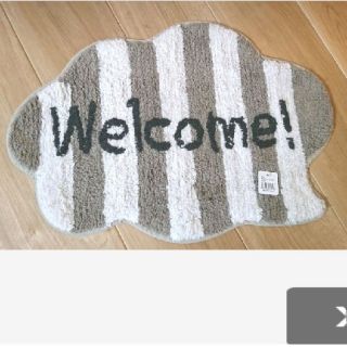 【新品未使用】吹き出し Welcome!  ダイカット マット(玄関マット)