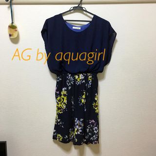 エージーバイアクアガール(AG by aquagirl)のAG＊花柄ワンピース(ひざ丈ワンピース)