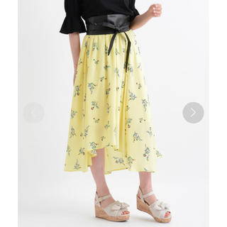 マジェスティックレゴン(MAJESTIC LEGON)のサッシュベルト付き花柄スカート(ロングスカート)