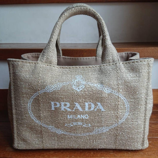 PRADA(プラダ)のプラダ カナパ  新作リネン素材2way トートバック レディースのバッグ(トートバッグ)の商品写真