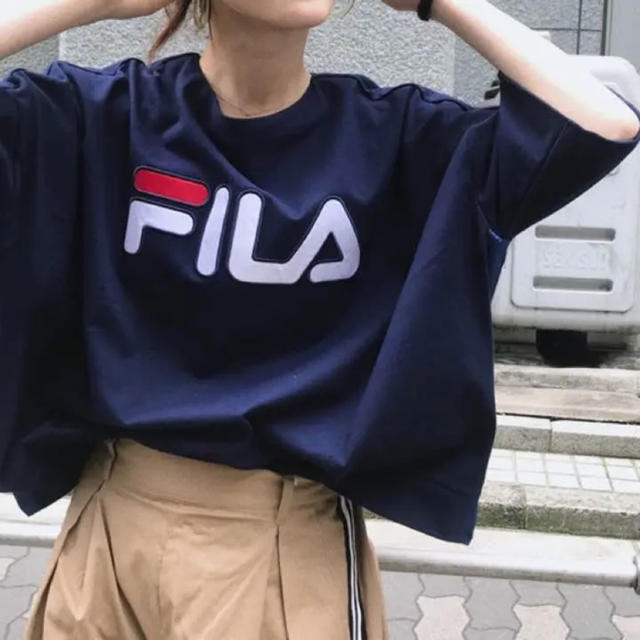 ViS(ヴィス)のFILA vis コラボ ビッグT オーバーサイズ レディースのトップス(Tシャツ(半袖/袖なし))の商品写真