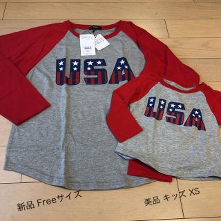 ロデオクラウンズワイドボウル(RODEO CROWNS WIDE BOWL)の定価¥2990 新品 RCWB ラグラン キッズXS とセット(Tシャツ(半袖/袖なし))