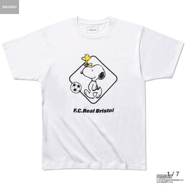 美品 F.C.Real Bristol×スヌーピーエンブレムTシャツS