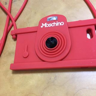 モスキーノ(MOSCHINO)の値下モスキーノ  iPhoneケース 6s 韓国 オルチャンカメラ 赤 シリコン(iPhoneケース)