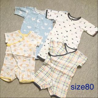 コンビミニ(Combi mini)の【送料込】コンビミニ ベビー 夏服セット(1枚色落ちあり)(ロンパース)