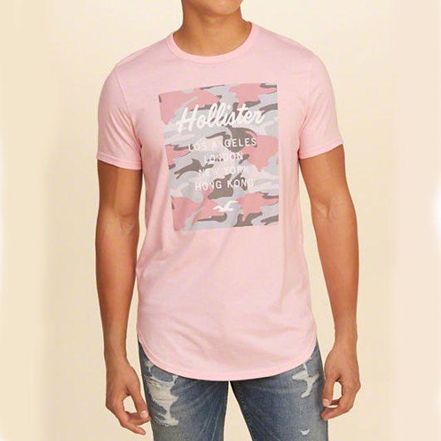 Hollister(ホリスター)の★新品/SALE★ホリスター★カモフラプリント半袖Tシャツ (Pink/L) メンズのトップス(Tシャツ/カットソー(半袖/袖なし))の商品写真
