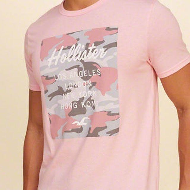 Hollister(ホリスター)の★新品/SALE★ホリスター★カモフラプリント半袖Tシャツ (Pink/L) メンズのトップス(Tシャツ/カットソー(半袖/袖なし))の商品写真