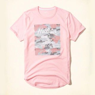 ホリスター(Hollister)の★新品/SALE★ホリスター★カモフラプリント半袖Tシャツ (Pink/L)(Tシャツ/カットソー(半袖/袖なし))