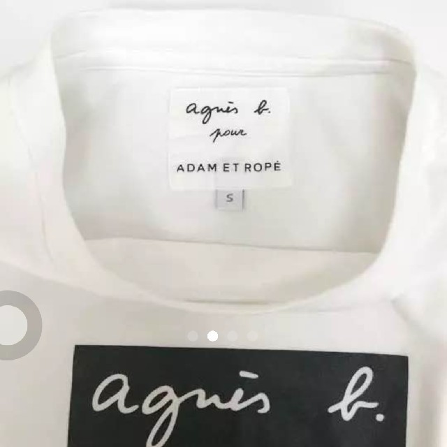 Adam et Rope'(アダムエロぺ)のagnes b✖️ADAM ET ROPE ボックスロゴ Tシャツ  レディースのトップス(Tシャツ(半袖/袖なし))の商品写真