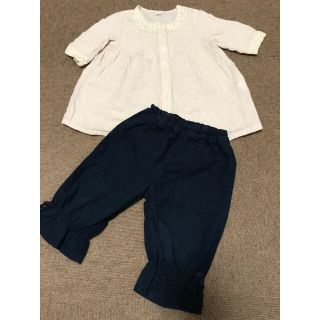 ムジルシリョウヒン(MUJI (無印良品))の★くまーん様専用★無印 女の子80 トップス パンツ セット(シャツ/カットソー)