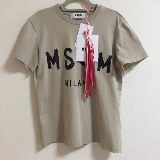 ドゥーズィエムクラス(DEUXIEME CLASSE)の2018SS 購入 MSGM 半袖Tシャツ ベージュ S 希少カラー(Tシャツ(半袖/袖なし))