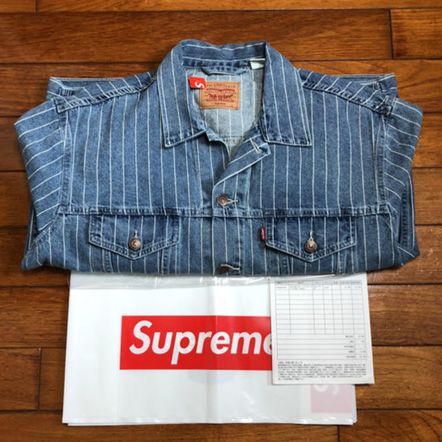 定番人気！ Supreme - Jacket Trucker Pinstripe Levi's Supreme Gジャン/デニムジャケット -  