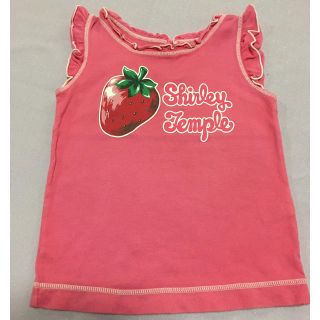 シャーリーテンプル(Shirley Temple)のシャーリーテンプル♡フリルピンクいちごタンクトップ♡100(Tシャツ/カットソー)