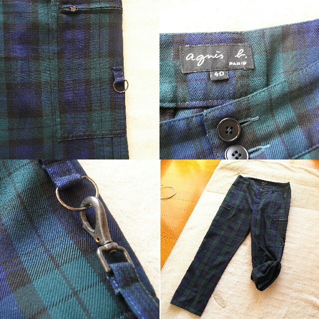 agnes b. レア美品☆アニエスベー agnes b.☆チェックカーゴパンツ☆パンク☆ロック☆の通販 by TTFarm アニエスベー チェック ボトムス 美品