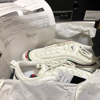 ナイキ(NIKE)の26.5 nike air max 97 undefeated white 白(スニーカー)