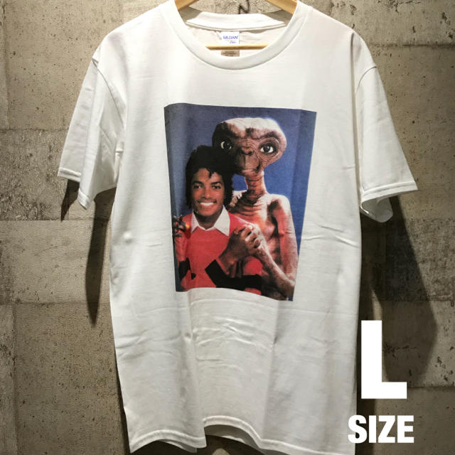 即購入OK Tシャツ 男女兼用 マイケルジャクソン ET ホワイト L メンズのトップス(Tシャツ/カットソー(半袖/袖なし))の商品写真