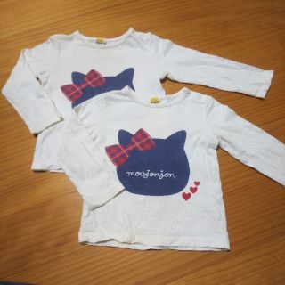 ムージョンジョン(mou jon jon)のmoujonjonムージョンジョン90、95サイズ長袖Tシャツ2枚☆キティ☆双子(Tシャツ/カットソー)