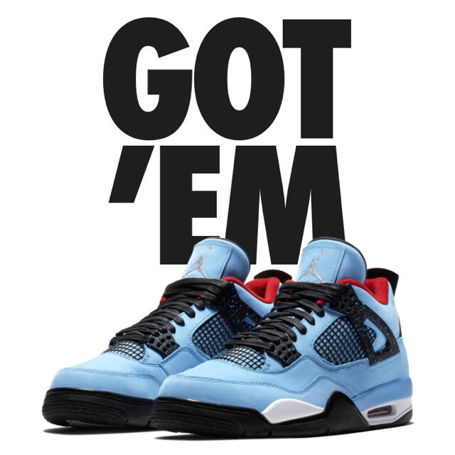 27cm NIKE AIR JORDAN 4 TRAVIS SCOTT靴/シューズ