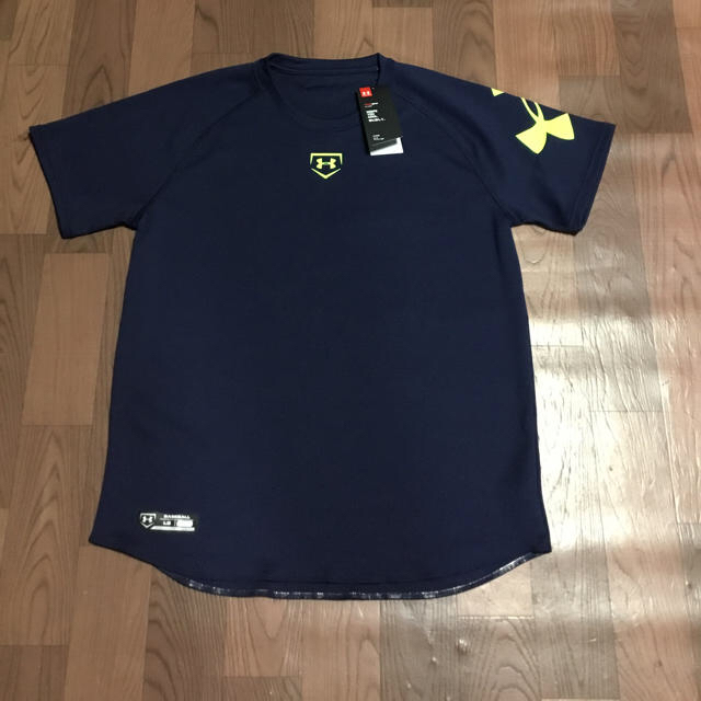 UNDER ARMOUR(アンダーアーマー)の残少 アンダーアーマー LG ネイビー Tシャツ ベースボールシャツ 野球 スポーツ/アウトドアの野球(ウェア)の商品写真