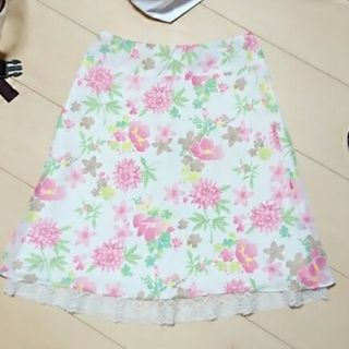 アプワイザーリッシェ(Apuweiser-riche)の花柄スカート🌻🌷🌺美品✨(ひざ丈スカート)