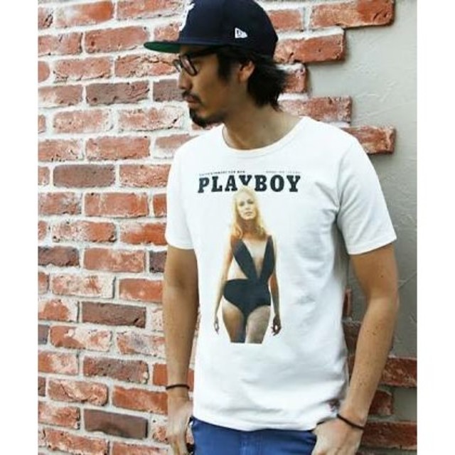 The DUFFER of ST.GEORGE(ザダファーオブセントジョージ)のduffer×PLAYBOY "PLAYMATE" TEE XL メンズのトップス(Tシャツ/カットソー(半袖/袖なし))の商品写真