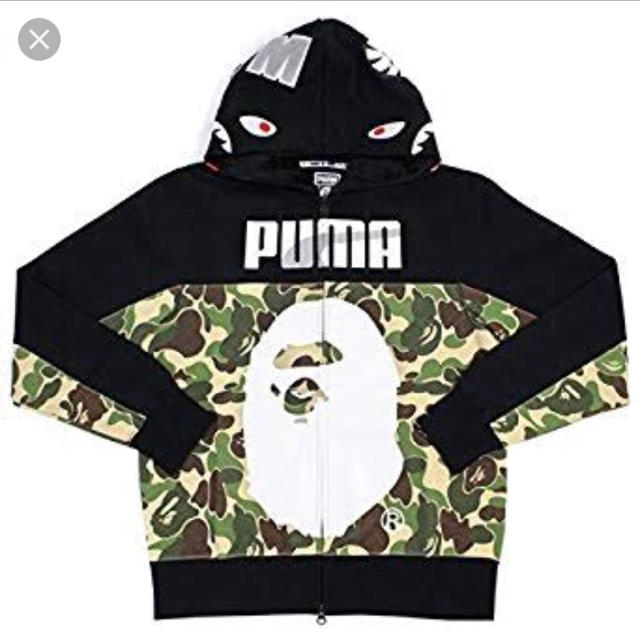 a bathing ape puma シャークパーカー