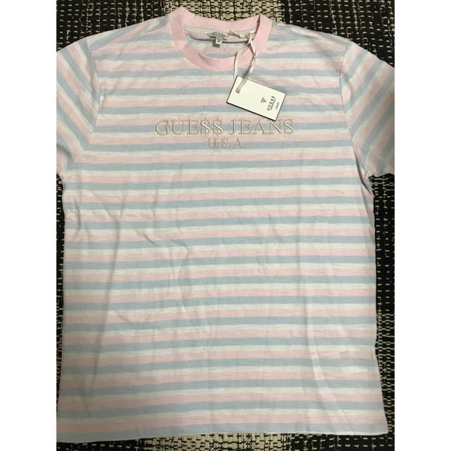Supreme(シュプリーム)のguess originals asap rockyコラボTシャツ ピンク XL メンズのトップス(Tシャツ/カットソー(半袖/袖なし))の商品写真