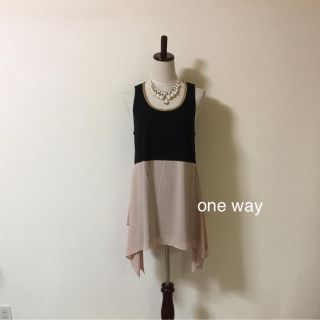 ワンウェイ(one*way)のone way可愛いワンピース新品タグ付き❤️おまとめ割SALE開催中(ミニワンピース)