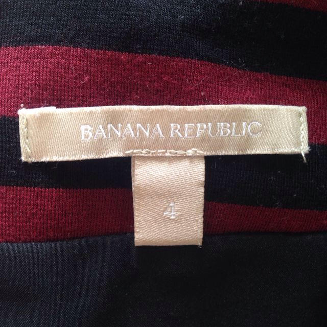 Banana Republic(バナナリパブリック)のブラック×レッド ボーダースカート レディースのスカート(ひざ丈スカート)の商品写真