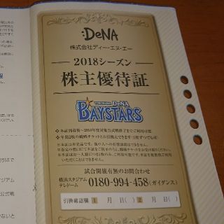 ヨコハマディーエヌエーベイスターズ(横浜DeNAベイスターズ)のフックン様専用 DeNAの株主優待券(その他)