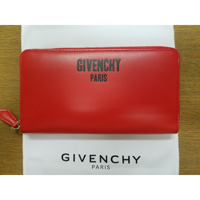 GIVENCHY(ジバンシィ)のGIVENCHY ジバンシー ロゴ ジップ 長財布 Red メンズのファッション小物(長財布)の商品写真