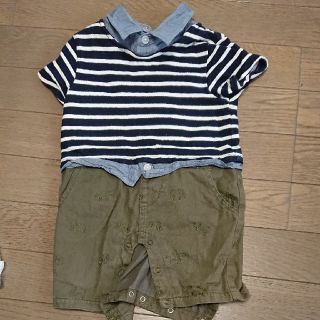 ユナイテッドアローズグリーンレーベルリラクシング(UNITED ARROWS green label relaxing)の難あり green label 男の子ロンパース 重ね着風85cm(ロンパース)