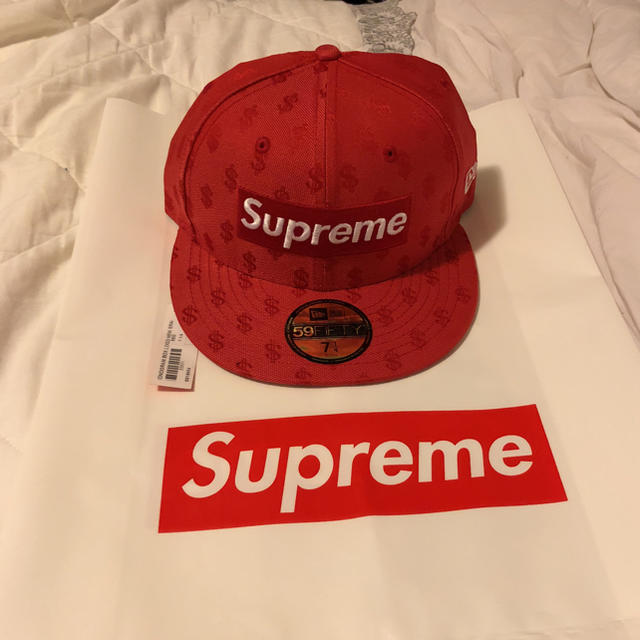 カラーRedSupreme New Era Monogram Box Logo 7 1/4