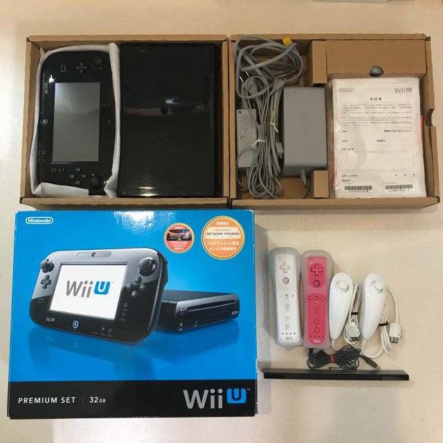 Wii U(ウィーユー)の【キー様専用】WiiU プレミアムセット クロ エンタメ/ホビーのゲームソフト/ゲーム機本体(家庭用ゲーム機本体)の商品写真