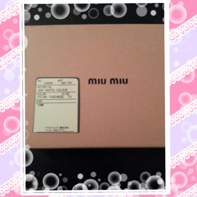 miumiu(ミュウミュウ)の♡miumiu♡グリーンのお財布 レディースのファッション小物(財布)の商品写真