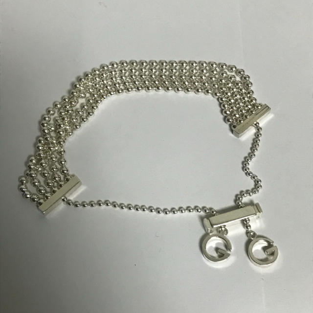 Gucci(グッチ)の【中古】グッチ 5連 ブレスレット ボールチェーン シルバー925 ゴージャス レディースのアクセサリー(ブレスレット/バングル)の商品写真