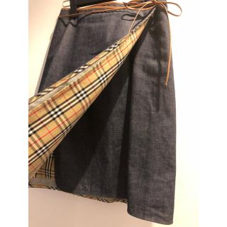 バーバリーブルーレーベル(BURBERRY BLUE LABEL)のBurberry Blue label  巻きスカート 美品(ひざ丈スカート)