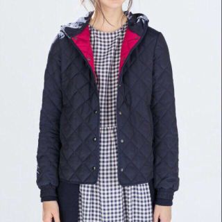 ザラ(ZARA)のZARA フード付きキルティングブルゾン(ブルゾン)