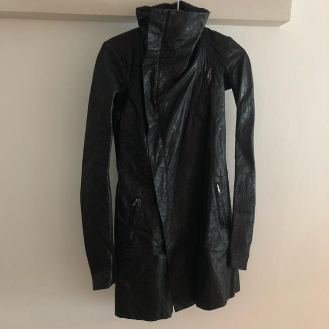 rick owens リックオウエンス 変形 レザーバイカーコート ジャケット35身幅