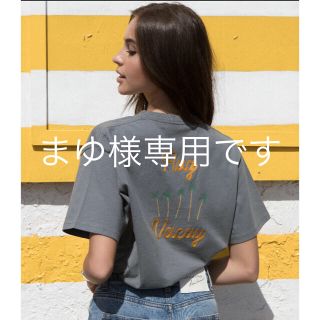 アリシアスタン(ALEXIA STAM)の新品 FLAG by ALEXIA STAM  Tチャコール ホワイト2枚組(Tシャツ(半袖/袖なし))