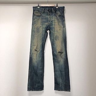 ディーゼル(DIESEL)のDIESELデニムパンツ  サイズ29 ブルーウォッシュ クラッシュ(デニム/ジーンズ)