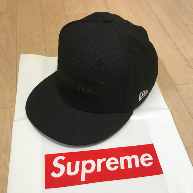 14fw supreme Tonal Box Logo New Era 黒 同色