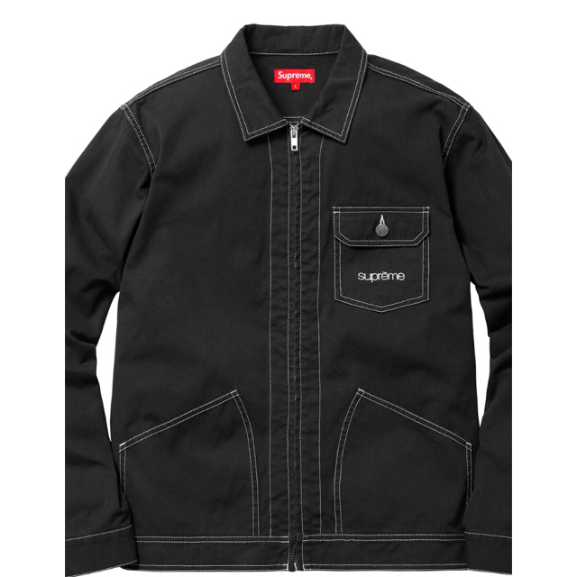 supreme contrast stitch work jacket