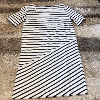 プチバトー(PETIT BATEAU)の【7/7まで期間限定価格】プチバトー ボーダー半袖ワンピース(ひざ丈ワンピース)