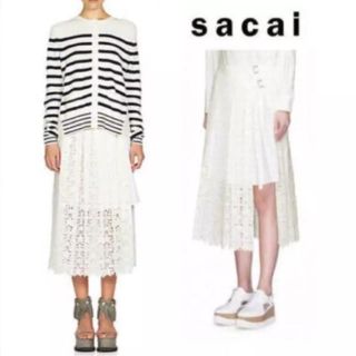 サカイ(sacai)のサカイ星形レーススカート(ひざ丈スカート)