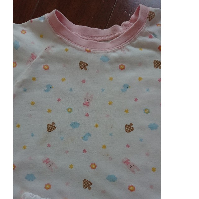 西松屋(ニシマツヤ)の半袖パジャマ 80 ２枚セット キッズ/ベビー/マタニティのベビー服(~85cm)(パジャマ)の商品写真