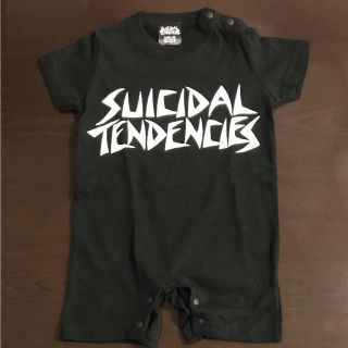 スイサダルテンデンシーズ(SUICIDAL TENDENCIES)の70〜80㎝ SUICIDAL TENDENCIES ベビーロンパース ブラック(ロンパース)