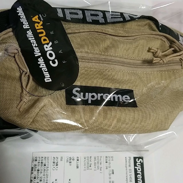 ウエストポーチsupreme Waist Bag tan 18ss