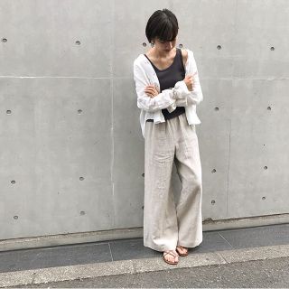 プラージュ(Plage)のplage2018SS★完売★リネンリラックスパンツ★ベージュ34(カジュアルパンツ)